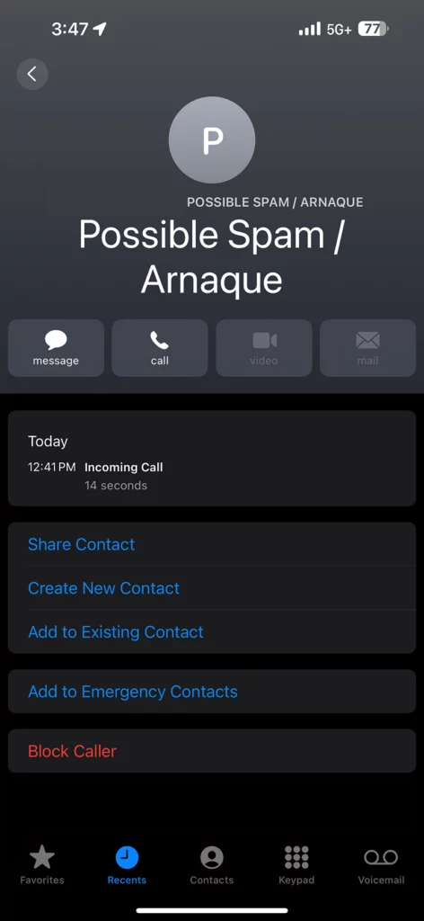 PossibleScamScreenshot copy